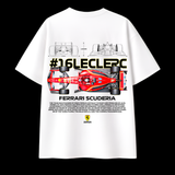 Charles Leclerc F1 Ferrari Oversized T-Shirt – Racing Graphic Streetwear Tee