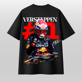 Max Verstappen #1 Red Bull F1 Oversized T-Shirt – Champion Racing Graphic Tee