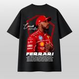 Lewis Hamilton Ferrari F1 Oversized T-Shirt – Racing Streetwear Graphic Tee