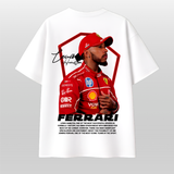 Lewis Hamilton Ferrari F1 Oversized T-Shirt – Racing Streetwear Graphic Tee