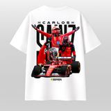 Carlos Sainz Ferrari F1 Oversized T-Shirt – Racing Graphic Streetwear Tee