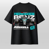 George Russell Mercedes F1 Oversized T-Shirt – W15 Racing Graphic Tee