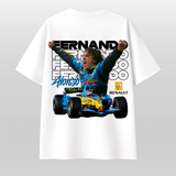 Fernando Alonso Renault F1 Vintage Oversized T-Shirt – Champion Era Racing Tee