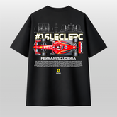 Charles Leclerc Ferrari F1 Oversized T-Shirt – #16 Scuderia Racing Tee