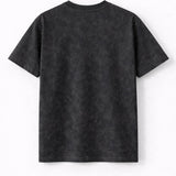 Plain Oversized T-Shirt – Black Acid Wash - WULFVERSE