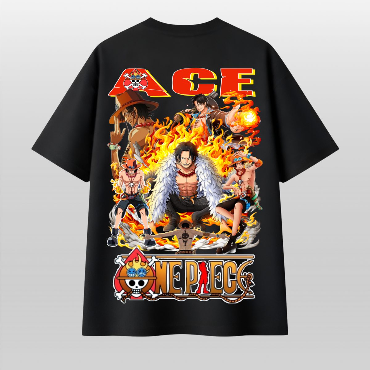 Fire Fist Anime Inspired Oversized T-Shirt