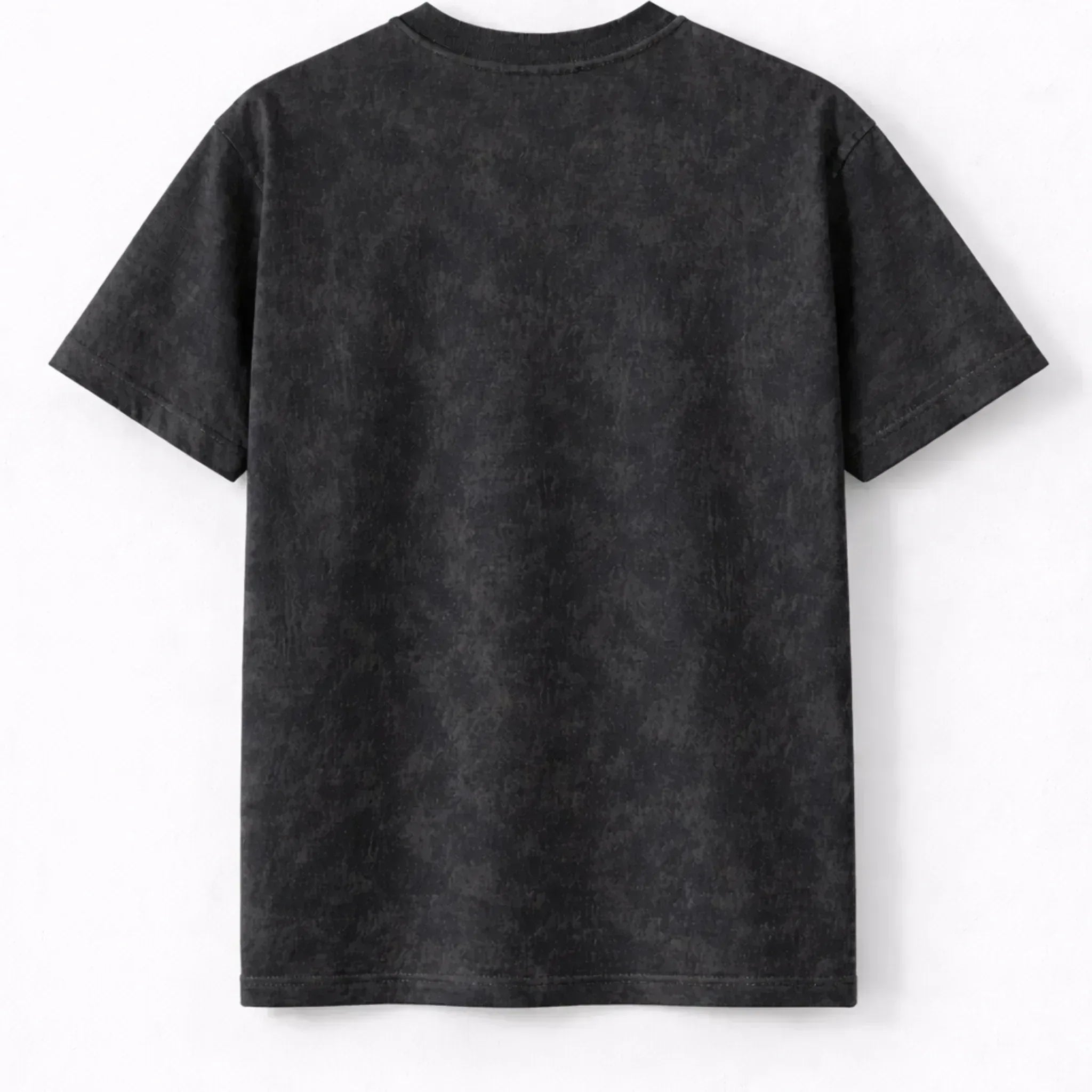 Plain Oversized T-Shirt – Black Acid Wash - WULFVERSE